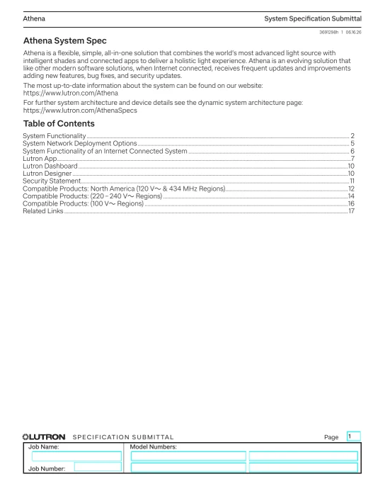 Athena — System Specification