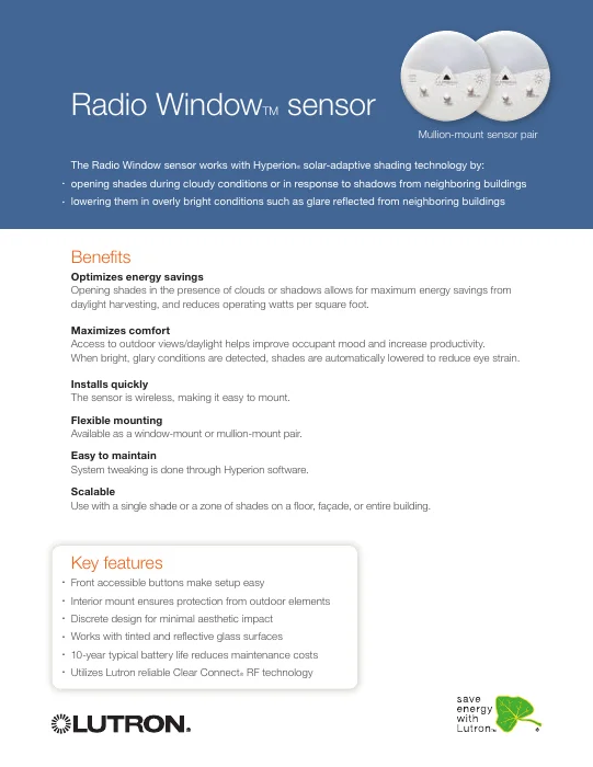 Hyperion — Radio Window Sensor