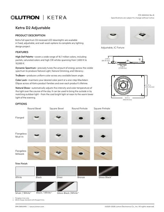 Ketra D2 Adjustable Downlight