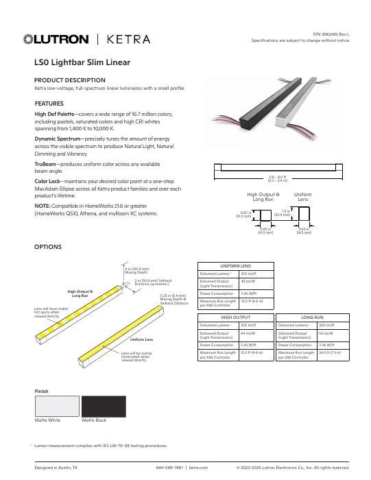 Ketra LS0 Lightbar Slim