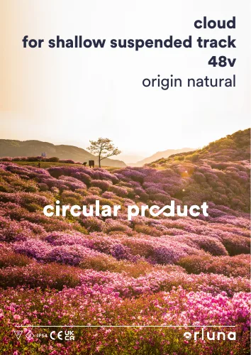 CLOUD FOR SHALLOW SUSPENDED TRACK 48V ORIGIN NATURAL GREEN 0825